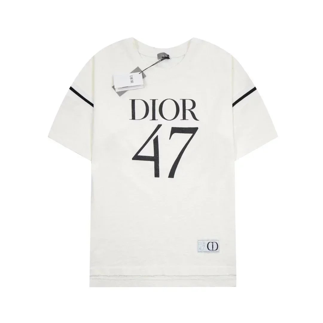 Dior T-Shirts Short-Sleeve Crew-Neck Logo T-Shirt — 30