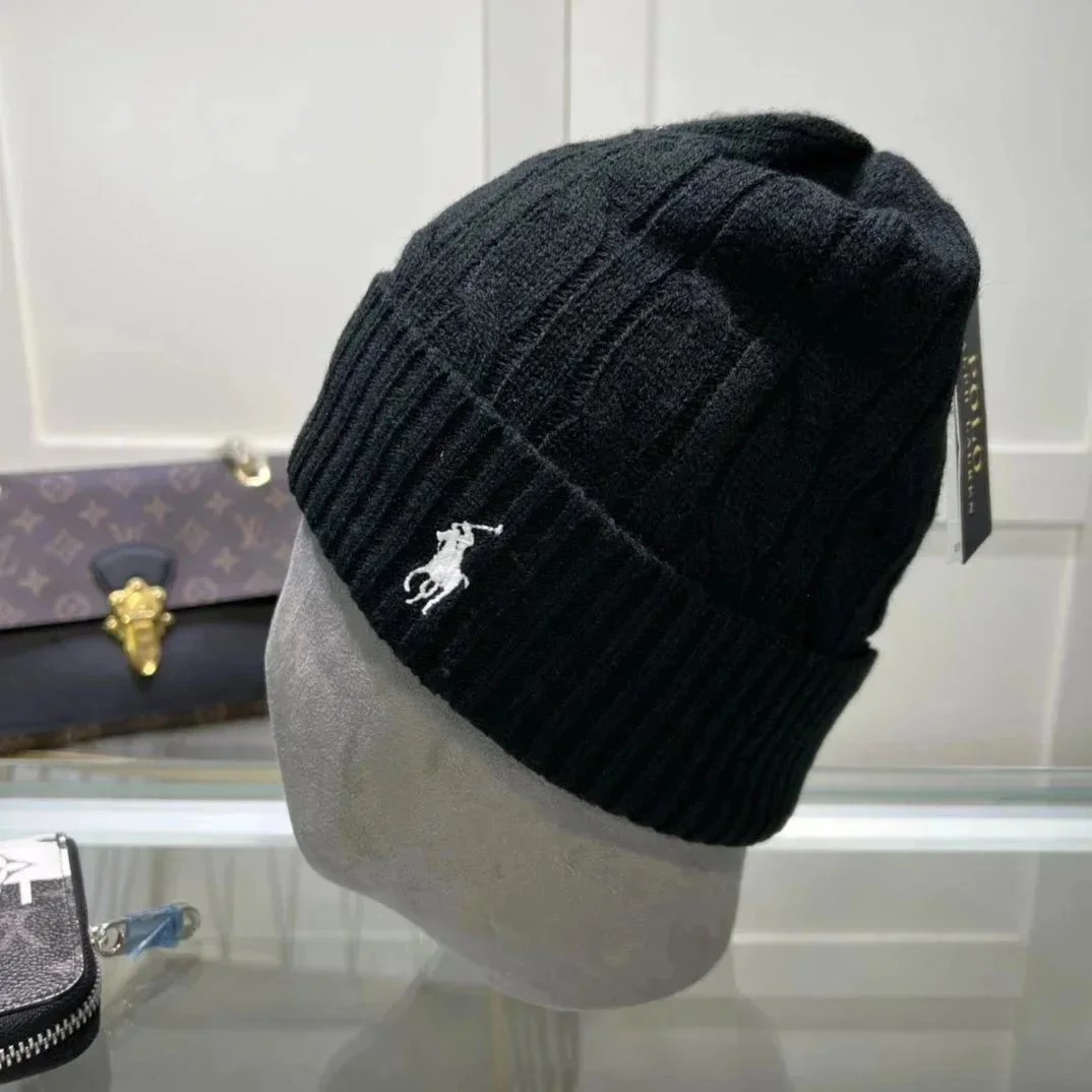 Polo Ralph Lauren Hats Rib-Knit Cuffed Beanie with Embroidered Pony — 12*Top quality