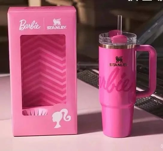 Stanley Uncategorized Quencher H2.0 FlowState 40 oz Tumbler — 22 Barbie pink*high quality
