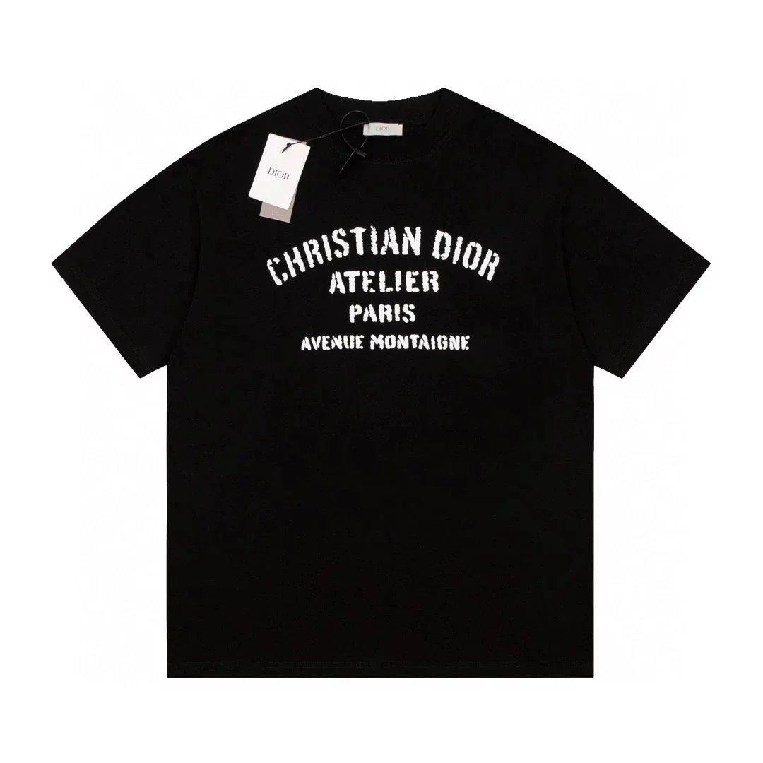 Dior T-Shirts Short-Sleeve Crew-Neck Logo T-Shirt image 5