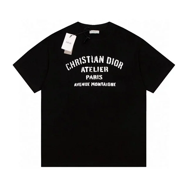 Dior T-Shirts Short-Sleeve Crew-Neck Logo T-Shirt product detail image 5