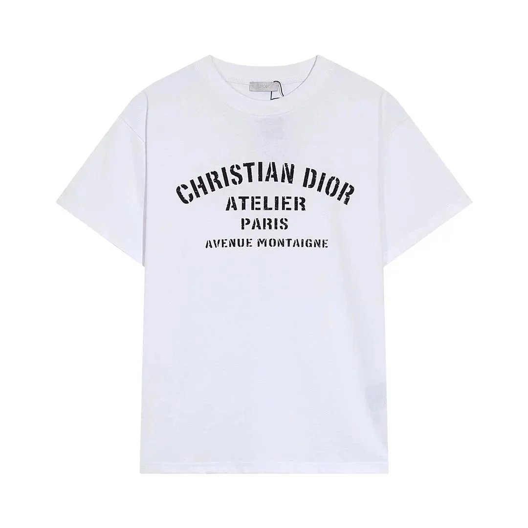 Dior T-Shirts Short-Sleeve Crew-Neck Logo T-Shirt image 10