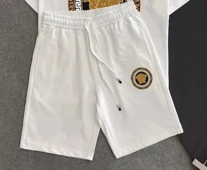 Dior Matching Sets Short-Sleeve Graphic T-Shirt and Drawstring Shorts Set — 32 white