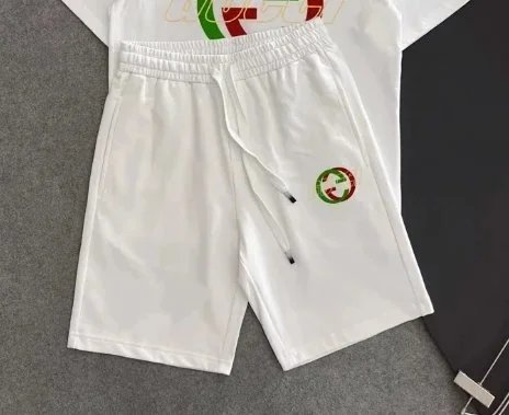 Dior Matching Sets Short-Sleeve Graphic T-Shirt and Drawstring Shorts Set — 36 white