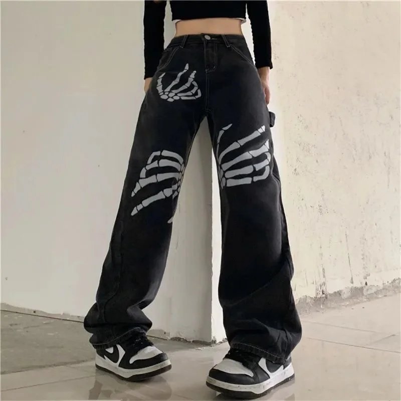 Unbranded Jeans Loose-fit graphic printed — 30
