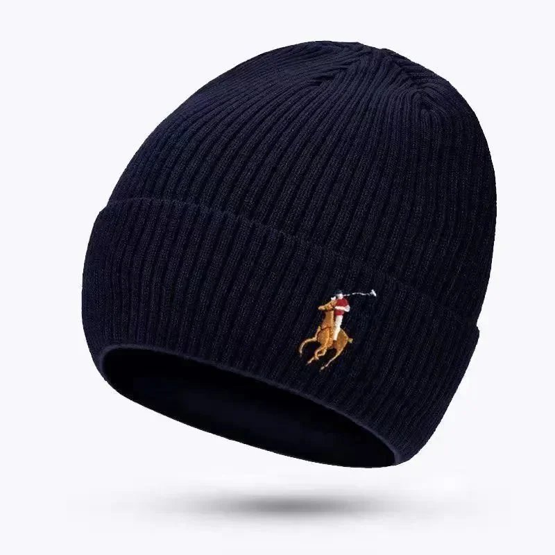Polo Ralph Lauren Hats Rib-Knit Cuffed Beanie with Embroidered Pony — 04*Top quality