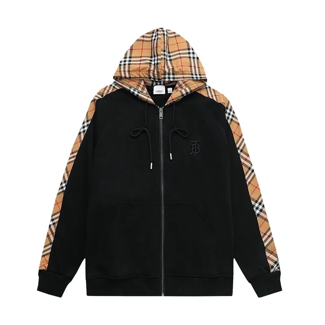 Burberry Hoodies & Sweatshirts Logo and check-detail — 18*Top quality
