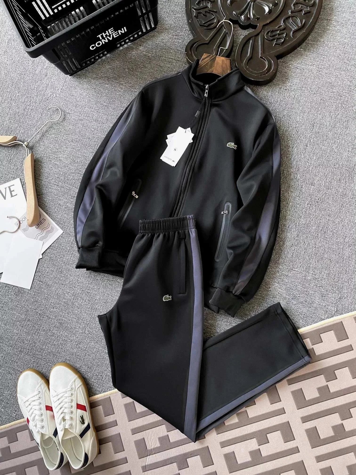 Lacoste Matching Sets Zip-Up Track Jacket and Pants Set image 4