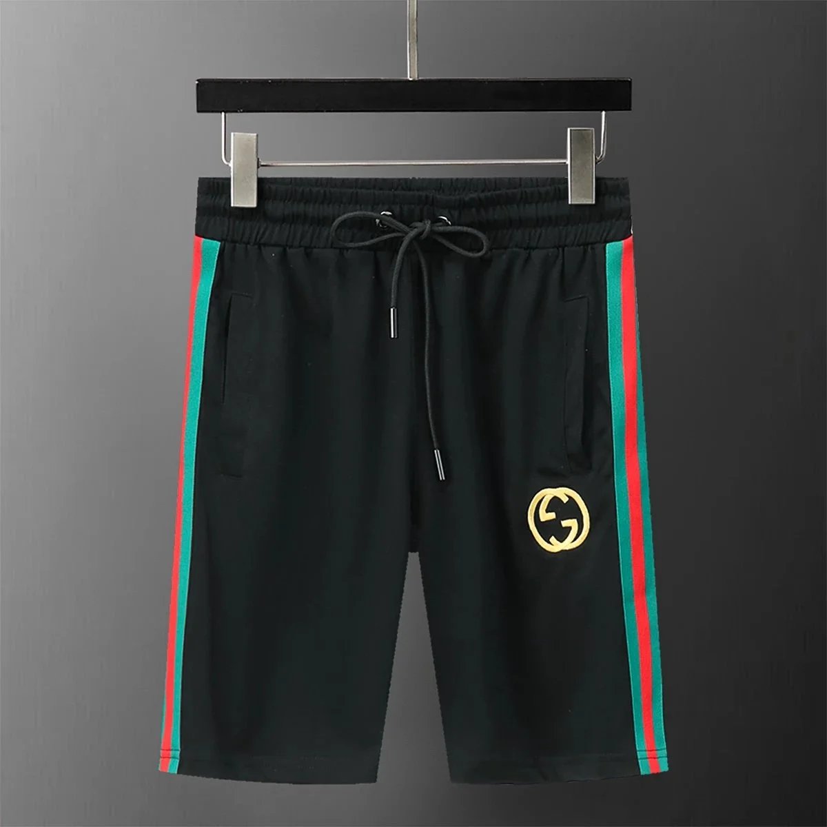 Gucci Matching Sets Short-Sleeve T-Shirt and Drawstring Shorts Set — 38 black
