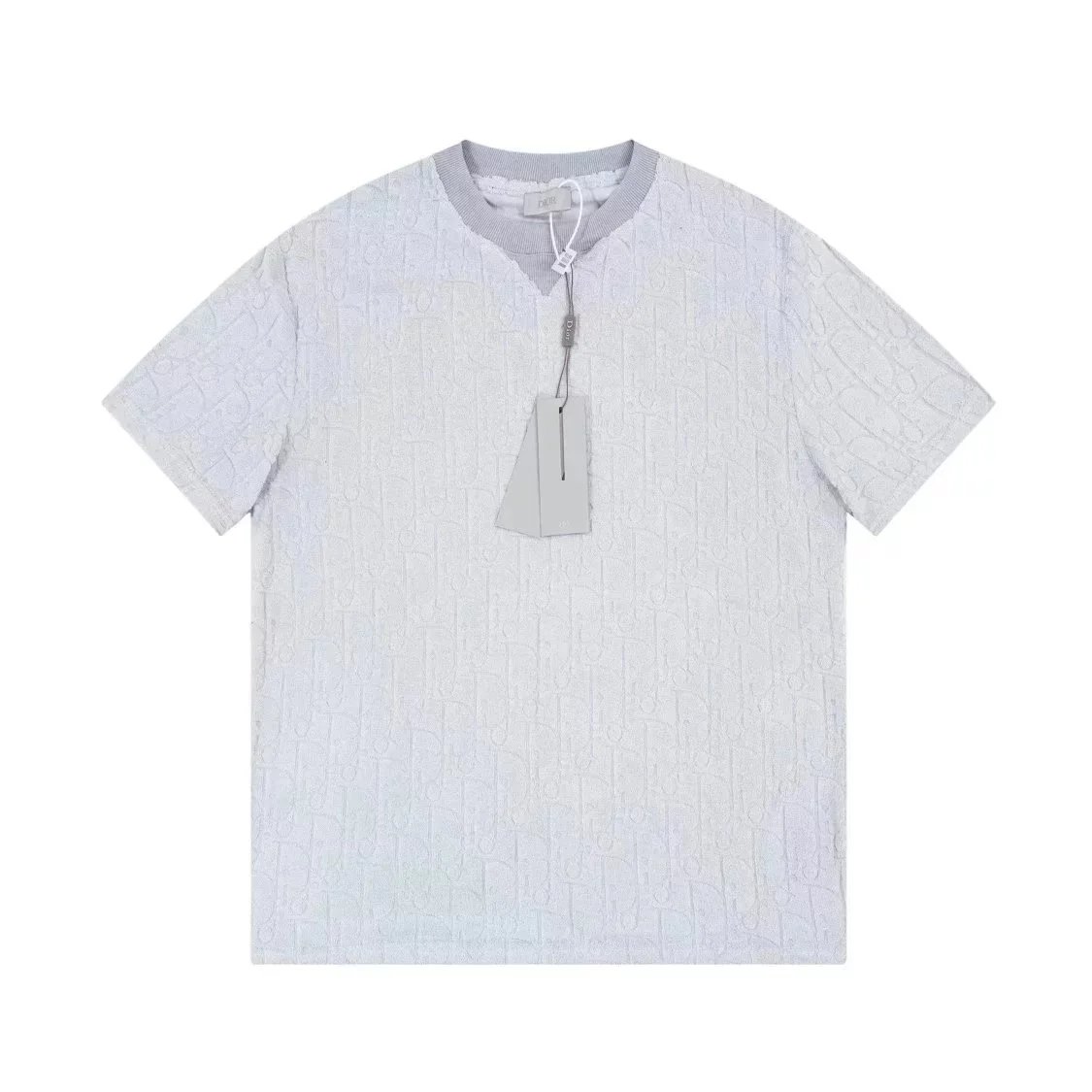Dior T-Shirts Short-Sleeve Crew-Neck Logo T-Shirt — 36