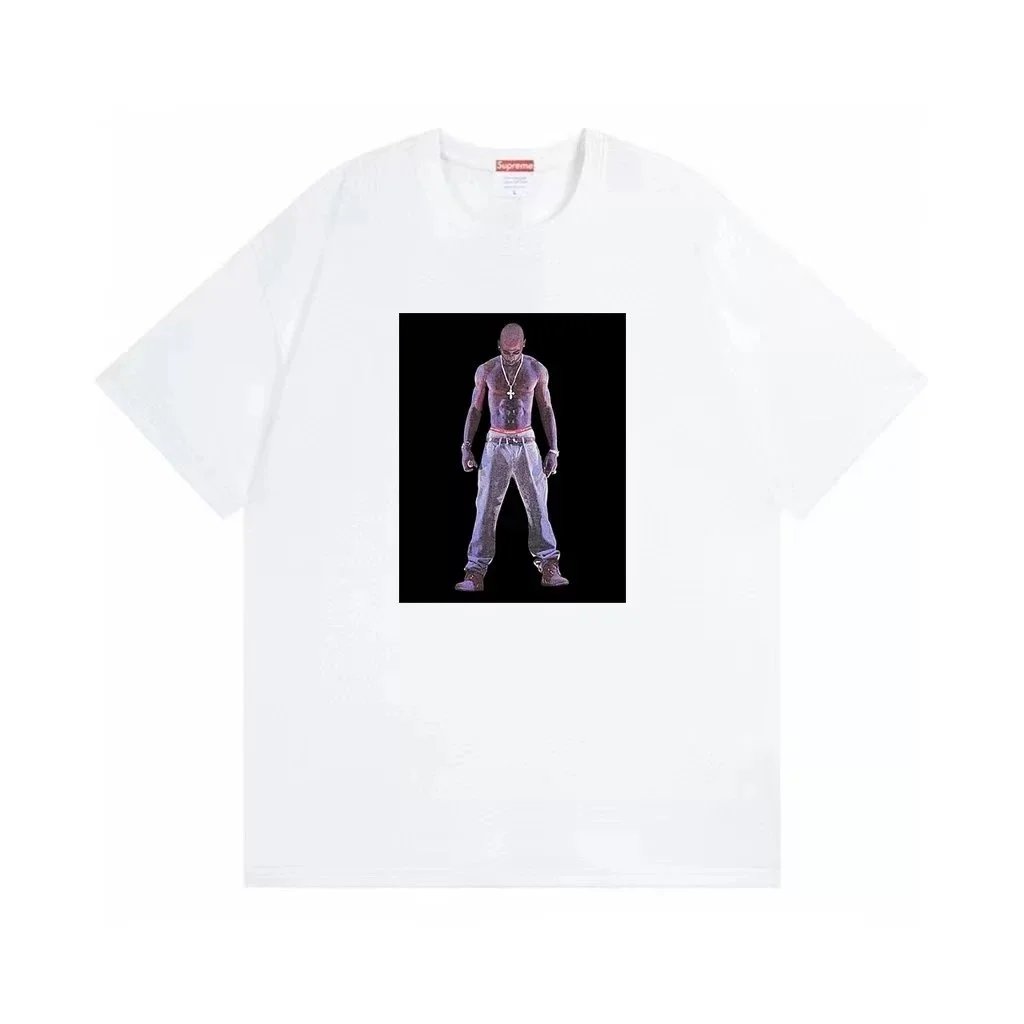 Supreme T-Shirts Short-Sleeve Graphic Print — 52 white*Top quality