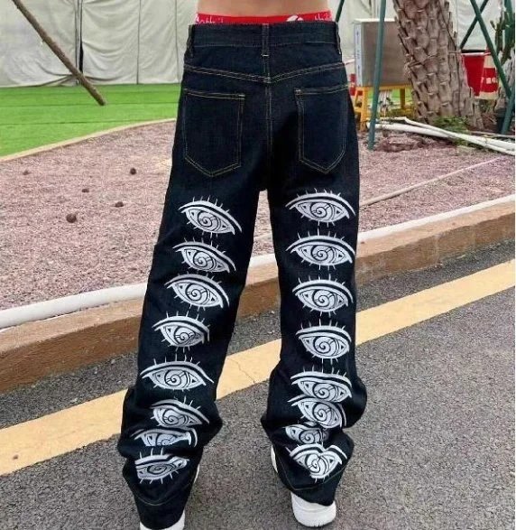 Unbranded Jeans Loose-fit graphic printed image 4