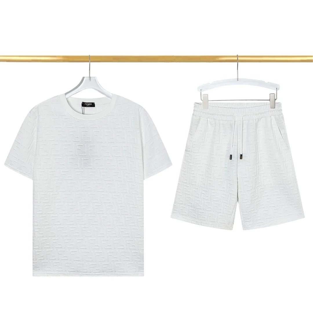 Louis Vuitton Matching Sets Monogram Short-Sleeve T-Shirt and Shorts Set — 17 white