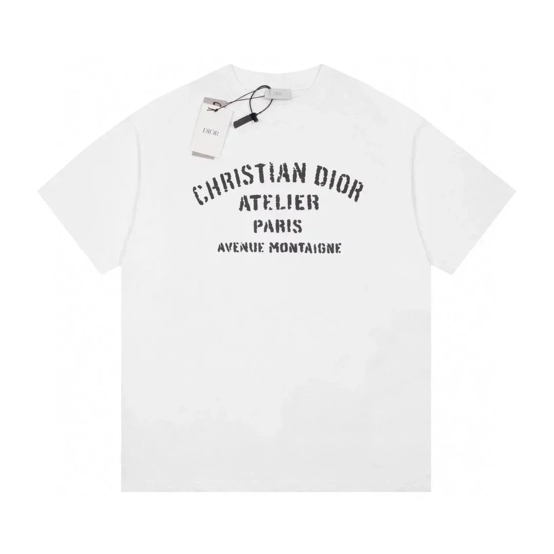 Dior T-Shirts Short-Sleeve Crew-Neck Logo T-Shirt image 6
