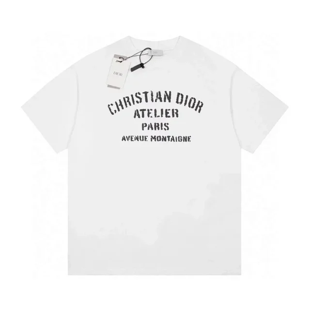 Dior T-Shirts Short-Sleeve Crew-Neck Logo T-Shirt product detail image 6