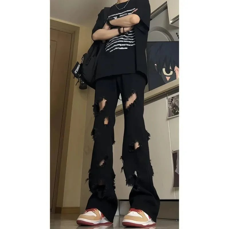 Unbranded Jeans Loose-Fit Graphic and Distressed Designs — 16