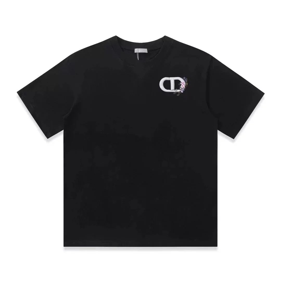 Dior T-Shirts Short-Sleeve Crew-Neck Logo T-Shirt — 25