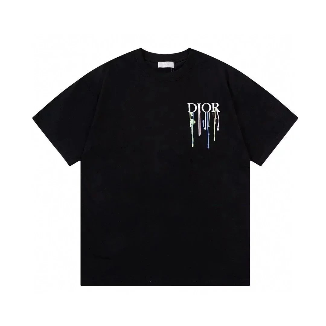 Dior T-Shirts Short-Sleeve Crew-Neck Logo T-Shirt — 32