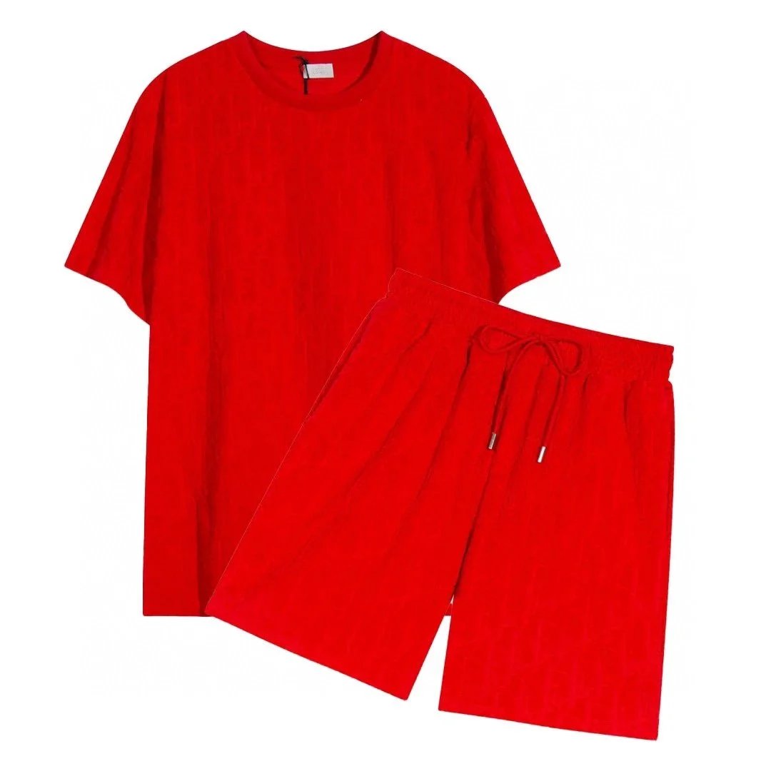 Louis Vuitton Matching Sets Monogram short-sleeve T-shirt and shorts set — 04 Red
