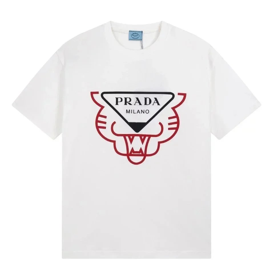 Prada T-Shirts Short-Sleeve Logo Print image 4