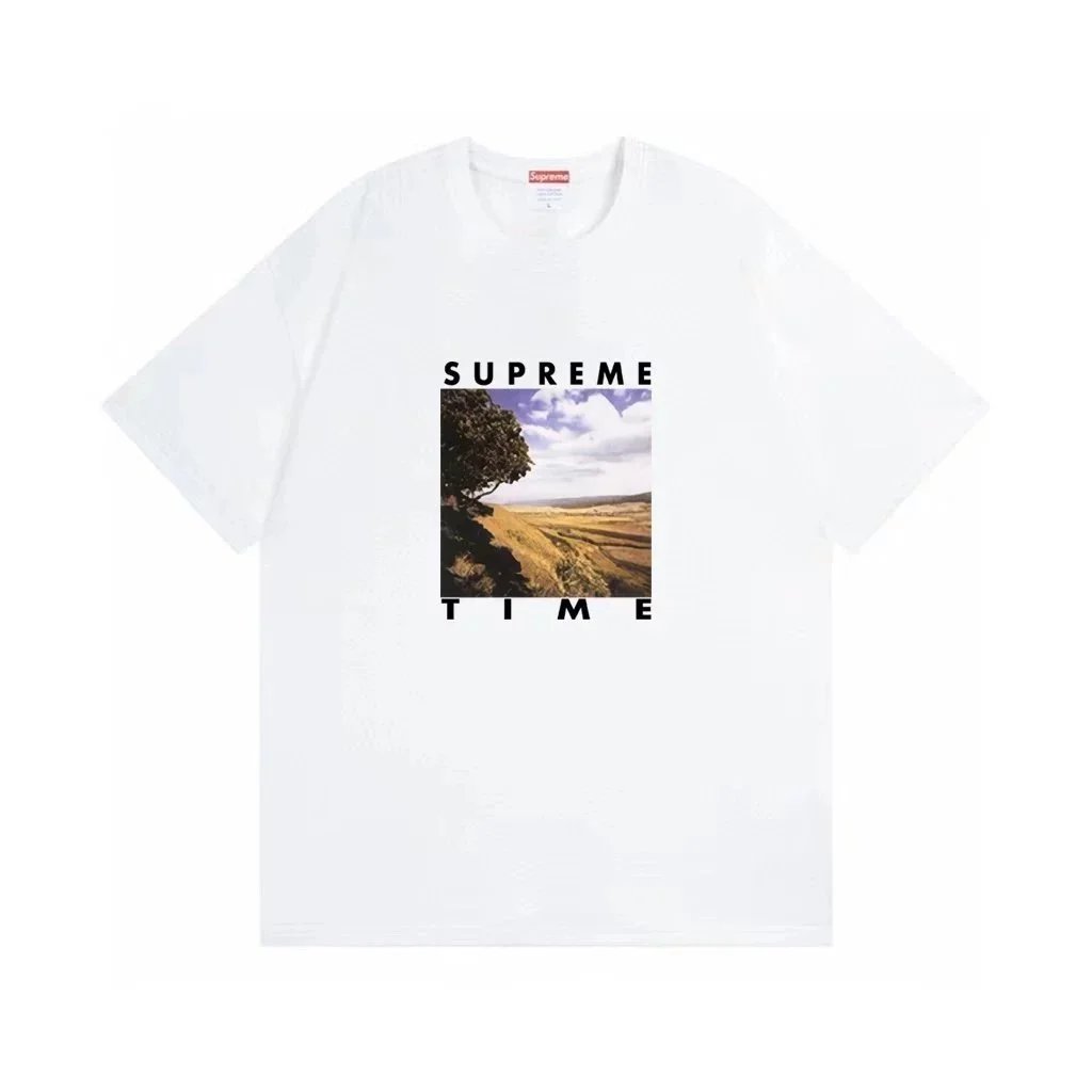 Supreme T-Shirts Short-Sleeve Graphic Print — 49 white*Top quality