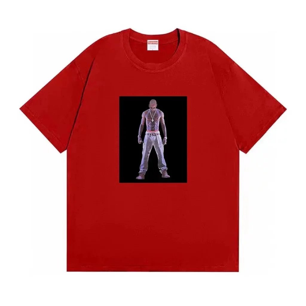 Supreme T-Shirts Short-Sleeve Graphic Print — 52 Red*Top quality
