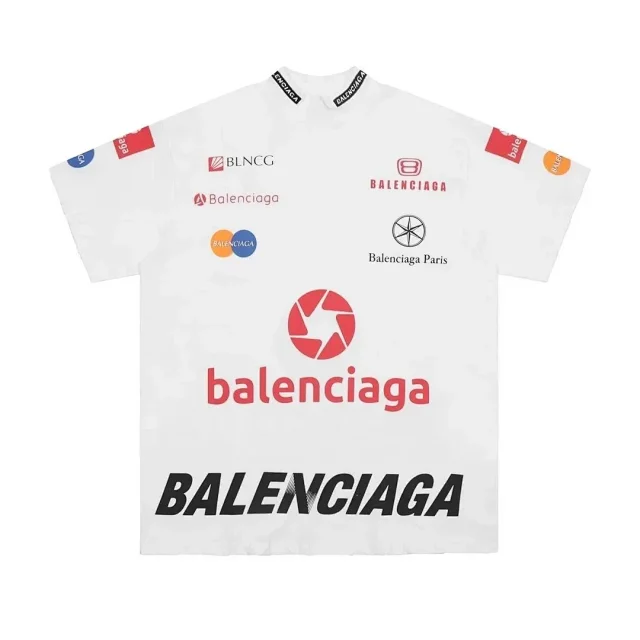 Balenciaga T-Shirts Short-Sleeve Logo Graphic T-Shirt product detail image 3