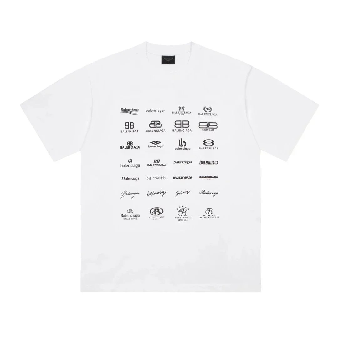 Balenciaga T-Shirts Short-Sleeve Logo Graphic T-Shirt image 13
