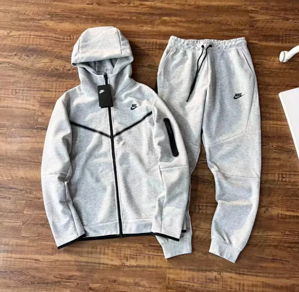 Lacoste Matching Sets Zip-Up Track Jacket and Pants Set — Grey Technology 002