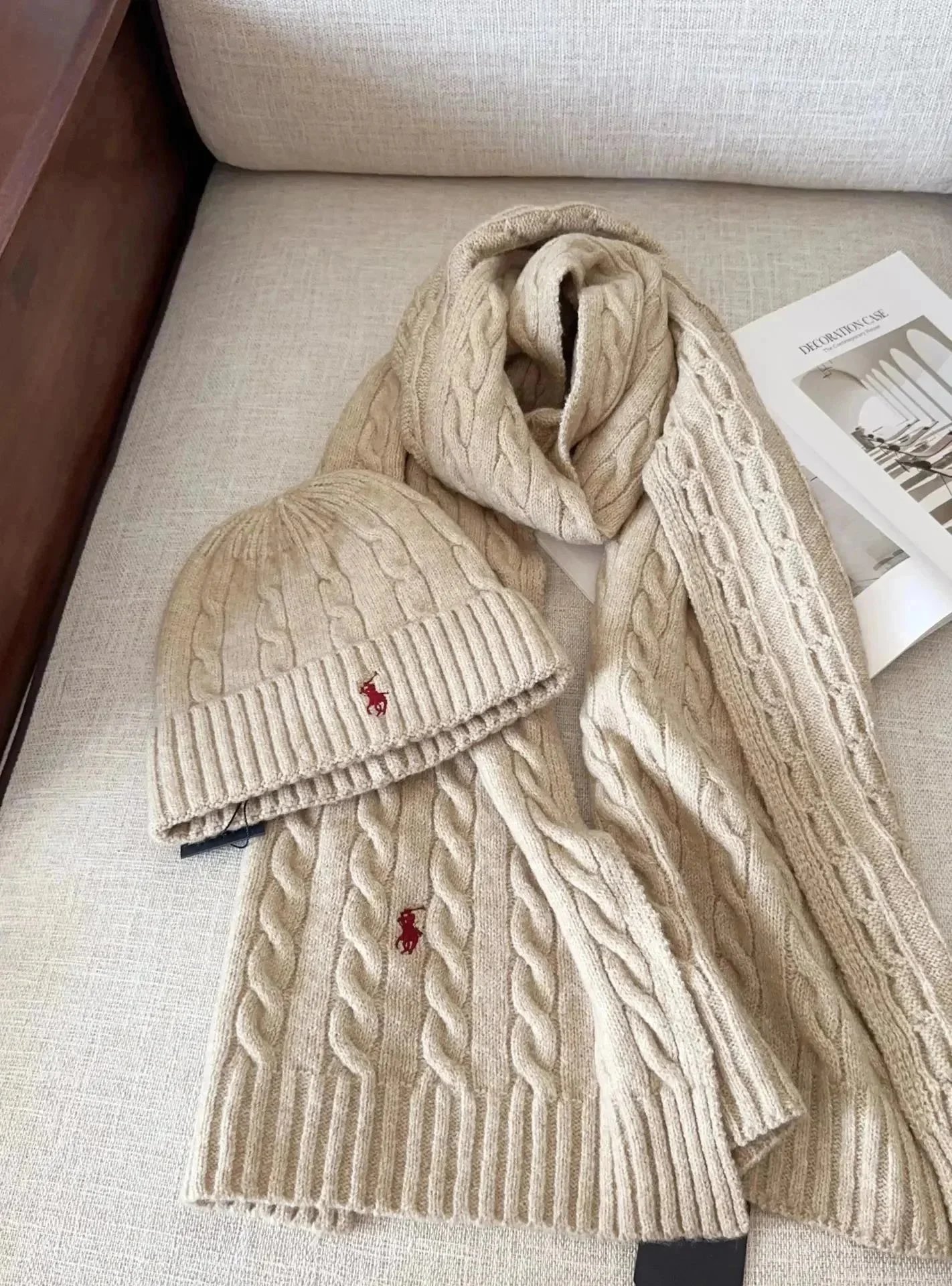 Polo Ralph Lauren Hats Rib-Knit Cuffed Beanie with Embroidered Pony — 21*Top quality