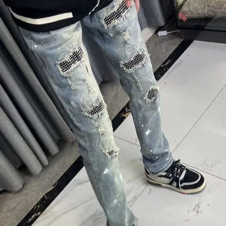 Unbranded Jeans Loose-Fit Graphic and Distressed Designs image 9