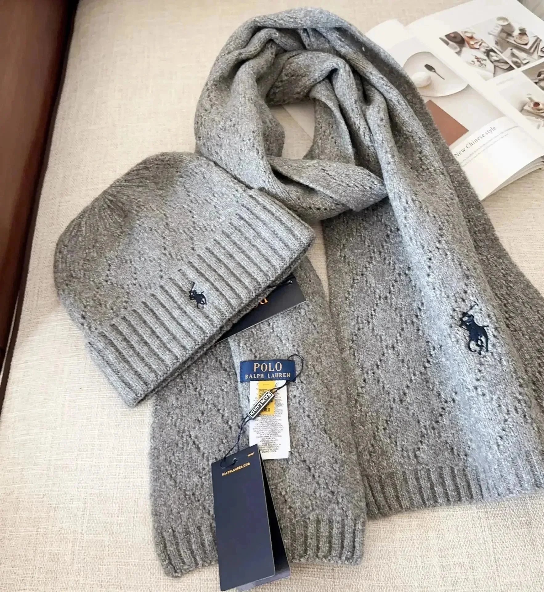 Polo Ralph Lauren Hats Rib-Knit Cuffed Beanie with Embroidered Pony — 24*Top quality