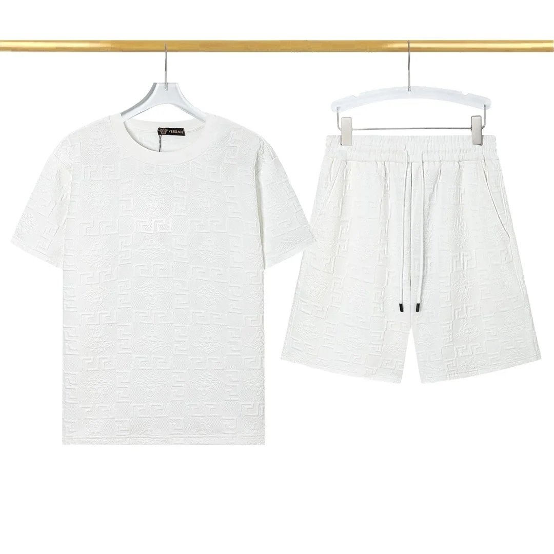 Louis Vuitton Matching Sets Monogram Short-Sleeve T-Shirt and Shorts Set — 13 white