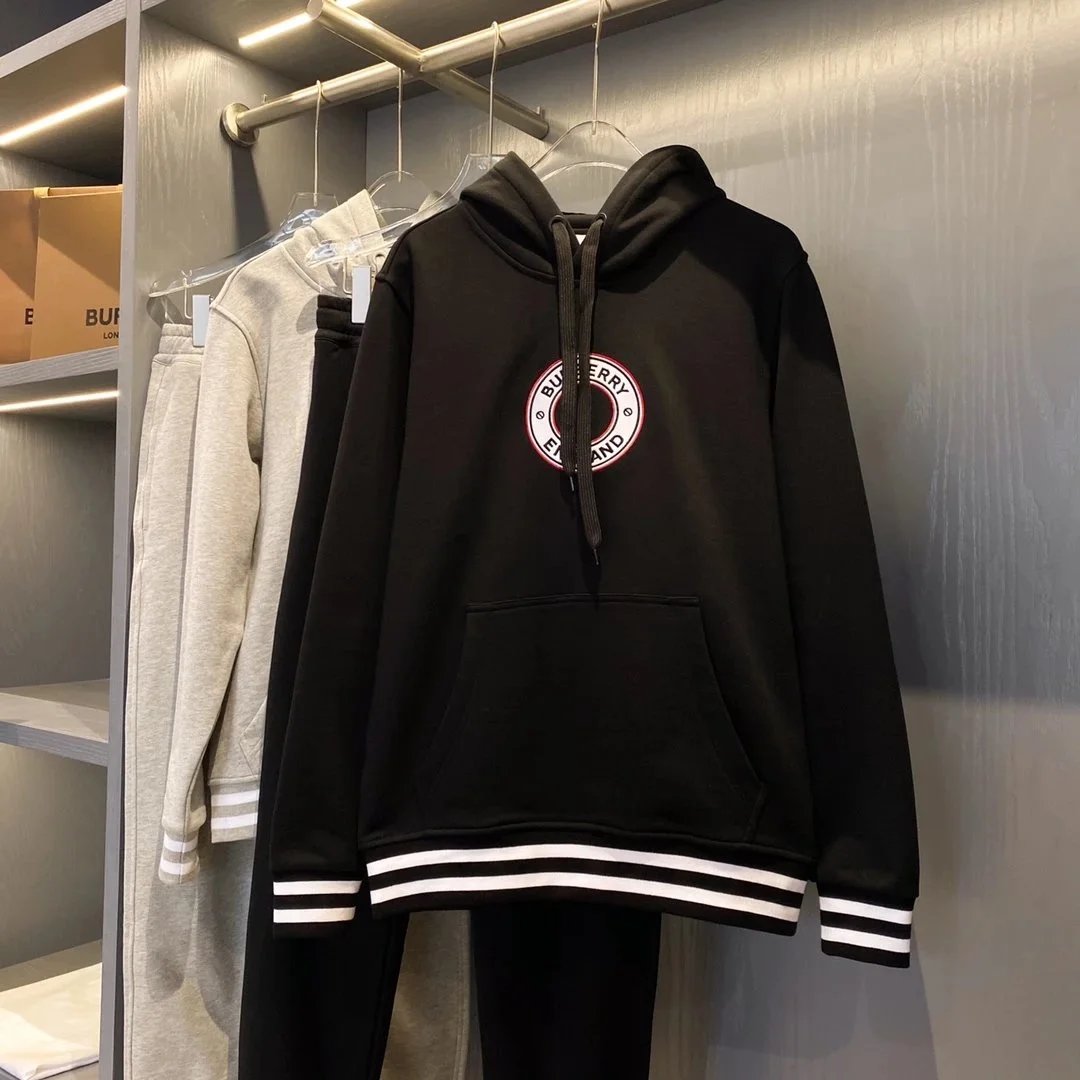 Burberry Hoodies & Sweatshirts Logo and check-detail — 33*Top quality