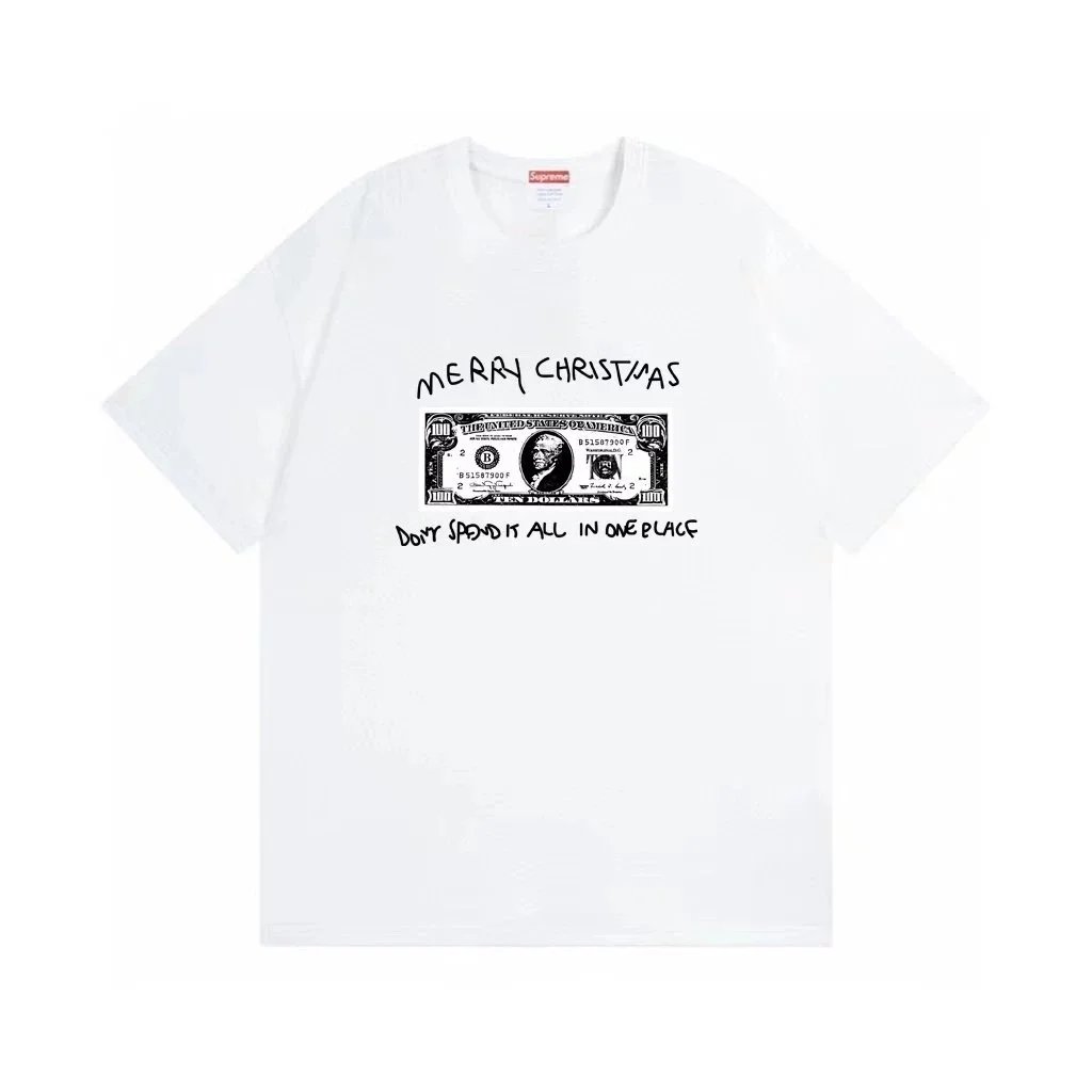 Supreme T-Shirts Short-Sleeve Graphic Print — 47 Black*Top quality