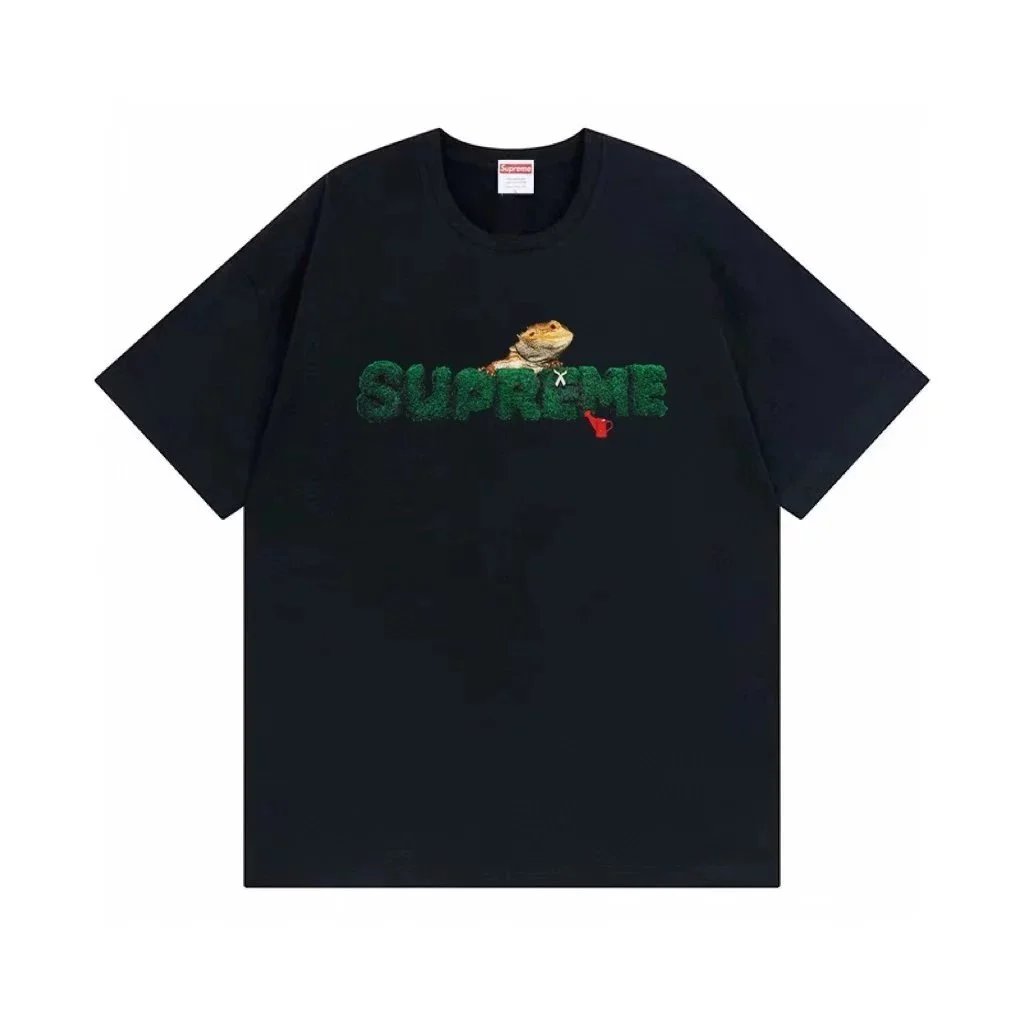 Supreme T-Shirts Short-Sleeve Graphic Print — 51 Black*Top quality