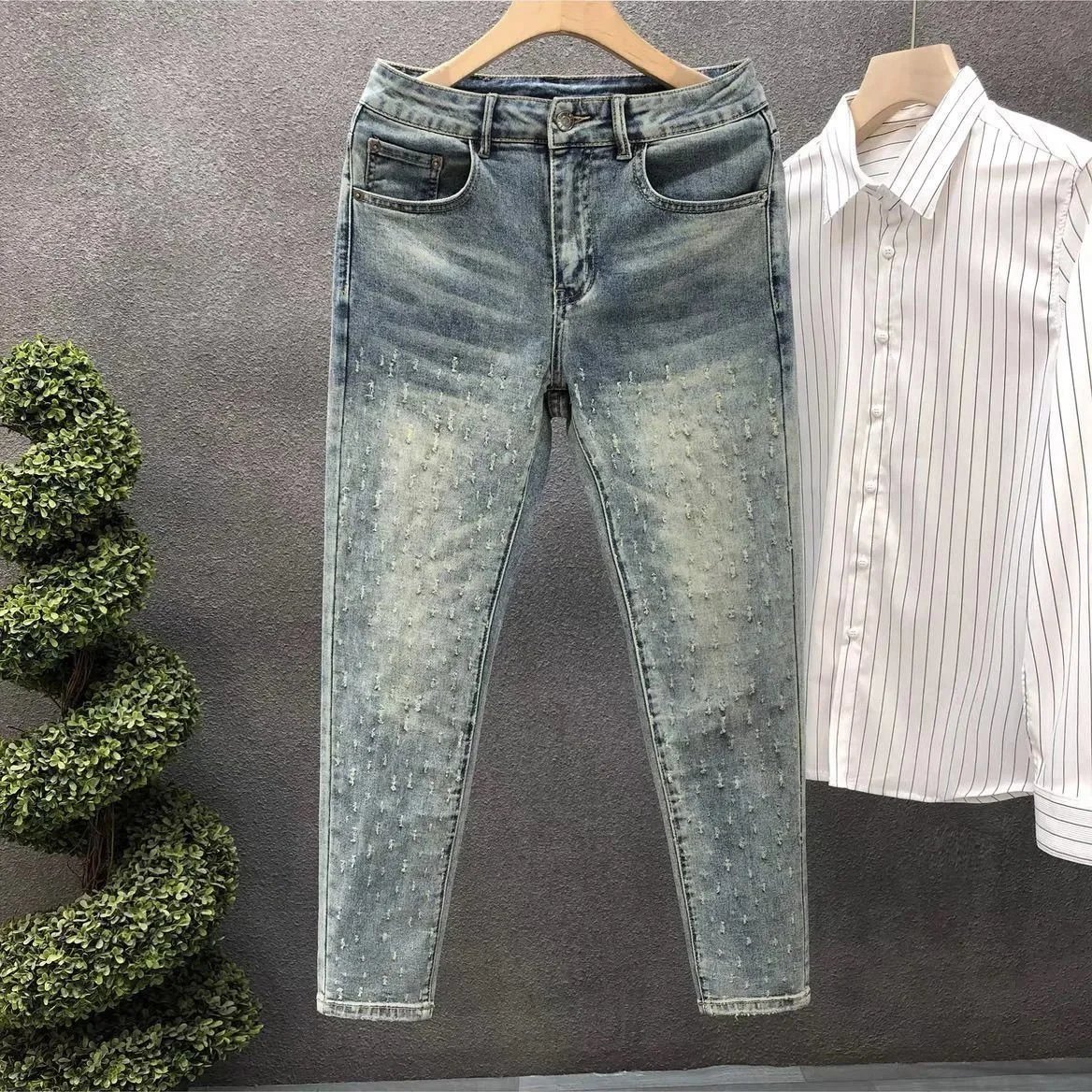 Unbranded Jeans Loose-Fit Graphic and Distressed Designs — 20