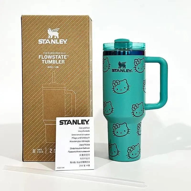 Stanley Uncategorized Quencher H2.0 FlowState 40 oz Tumbler — 10 KT green*high quality
