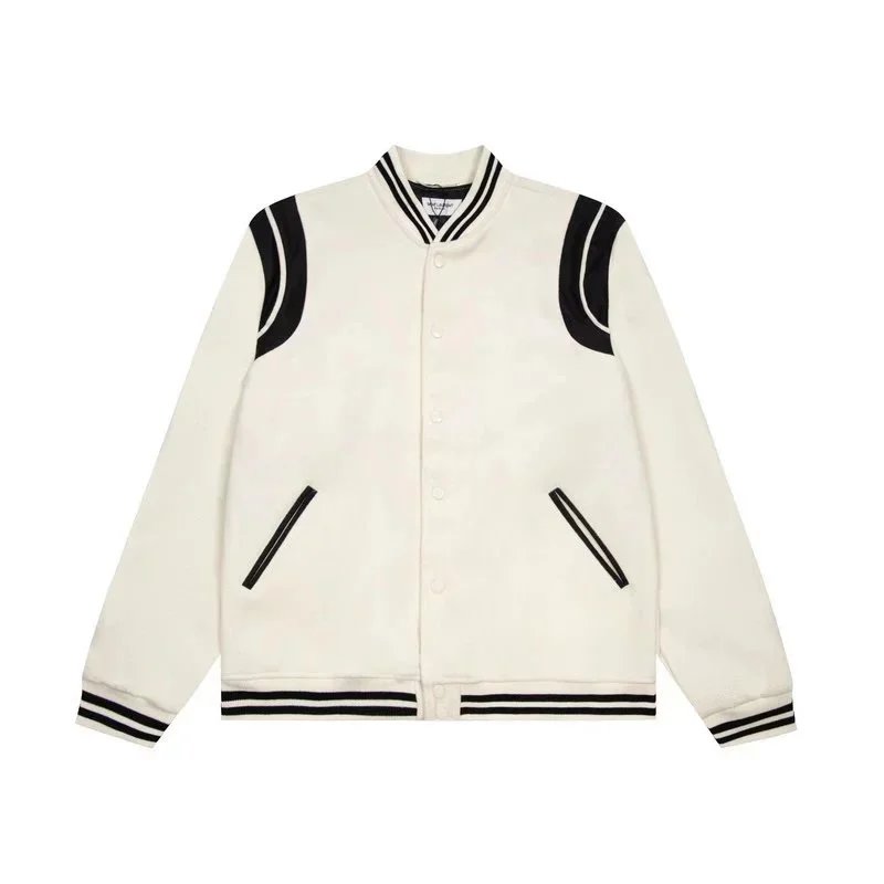 Saint Laurent Jackets Varsity Jacket with Contrast Shoulder Panels image 3