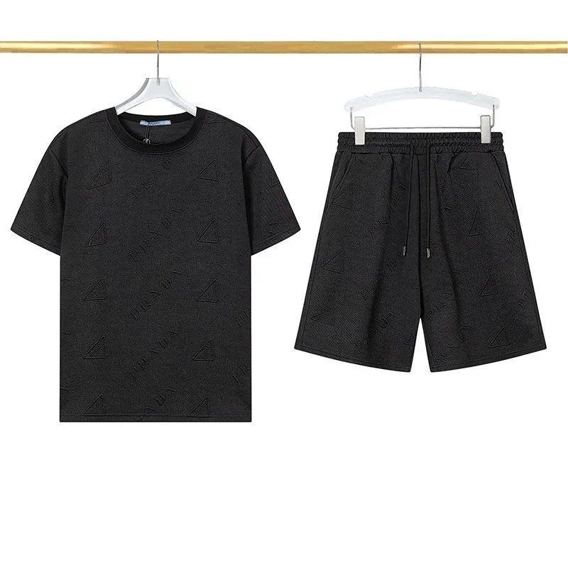 Louis Vuitton Matching Sets Monogram Short-Sleeve T-Shirt and Shorts Set — 12 black