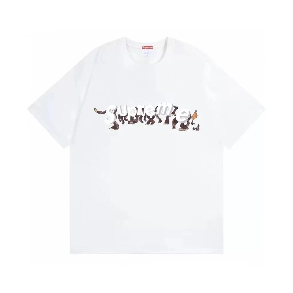 Supreme T-Shirts Short-Sleeve Graphic Print — 50 white*Top quality