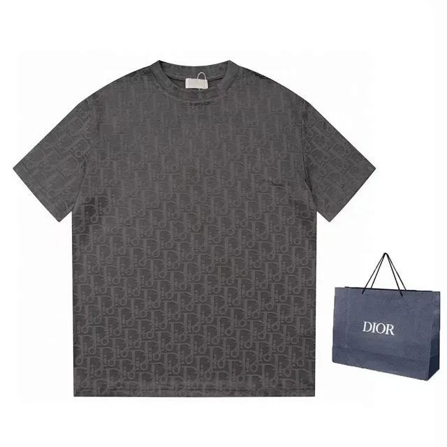 Dior T-Shirts Short-Sleeve Crew-Neck Logo T-Shirt product detail image 4