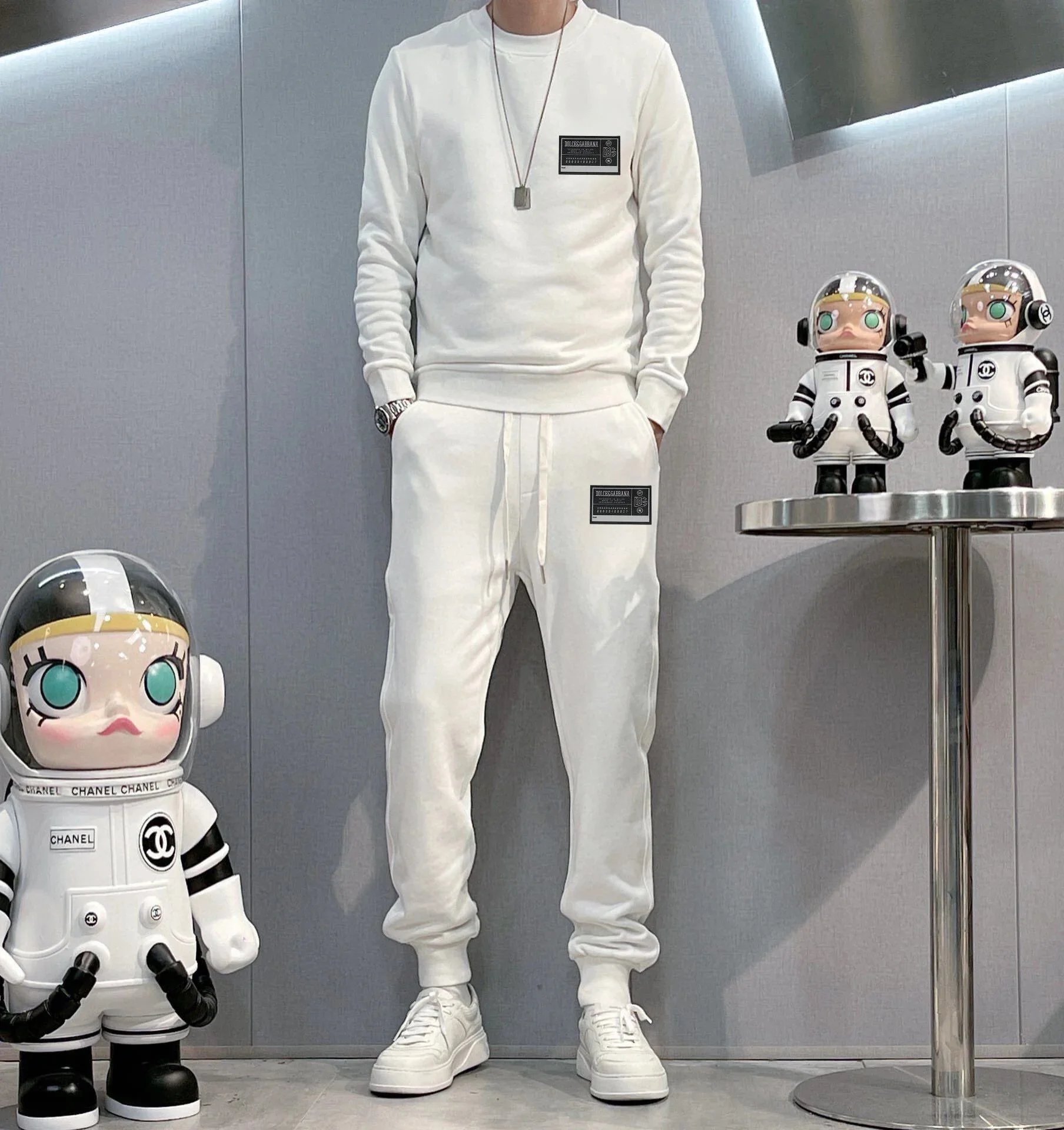 Prada Matching Sets Logo Sweatshirt and Jogger Set image 3