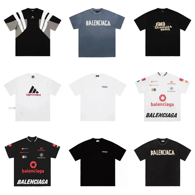 Balenciaga T-Shirts Short-Sleeve Logo Graphic T-Shirt product detail image 1