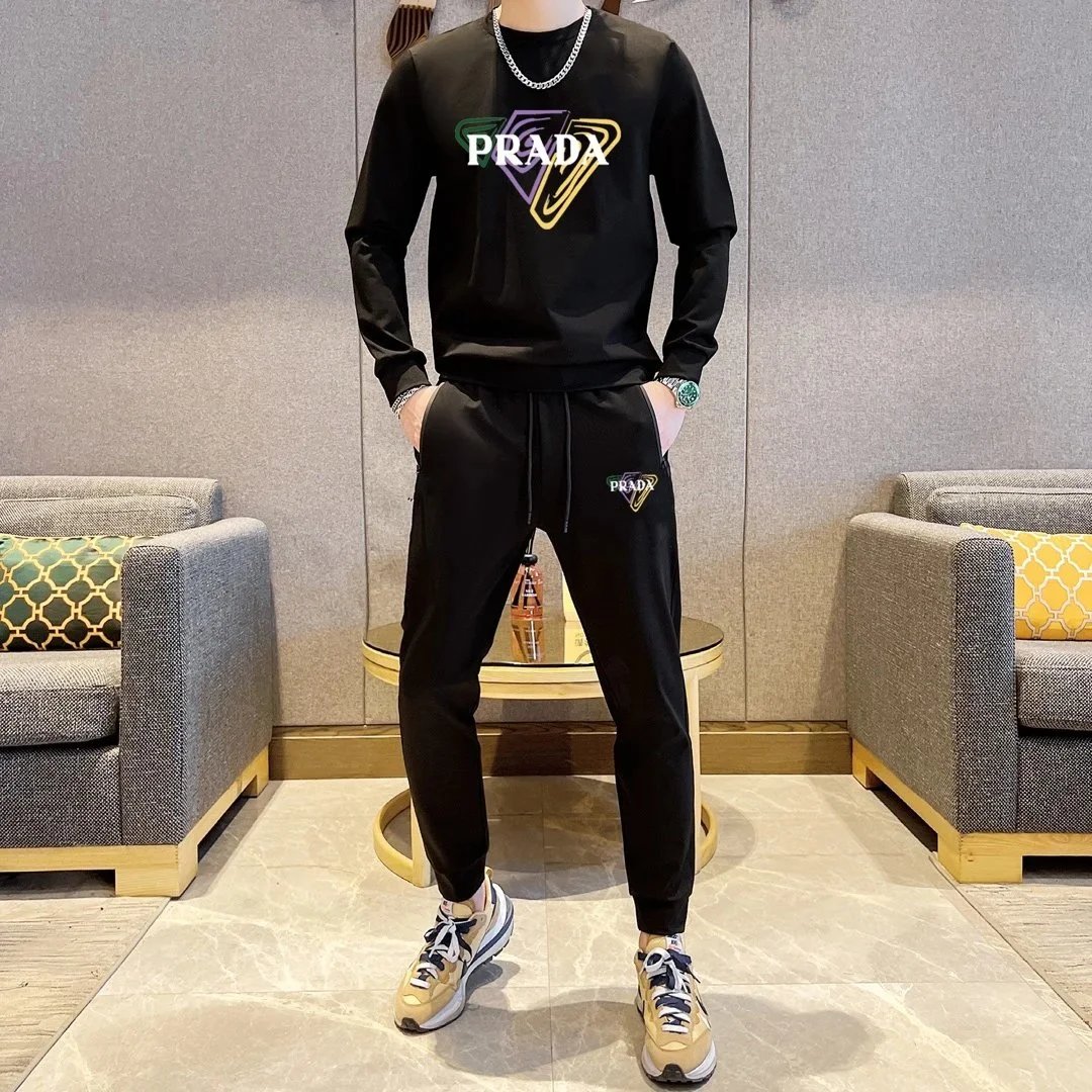 Prada Matching Sets Logo Sweatshirt and Jogger Set product image