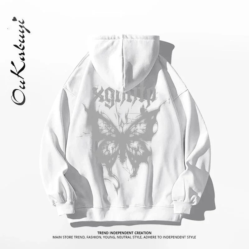 Unbranded Hoodies & Sweatshirts Oversized graphic print pullover — 20 white