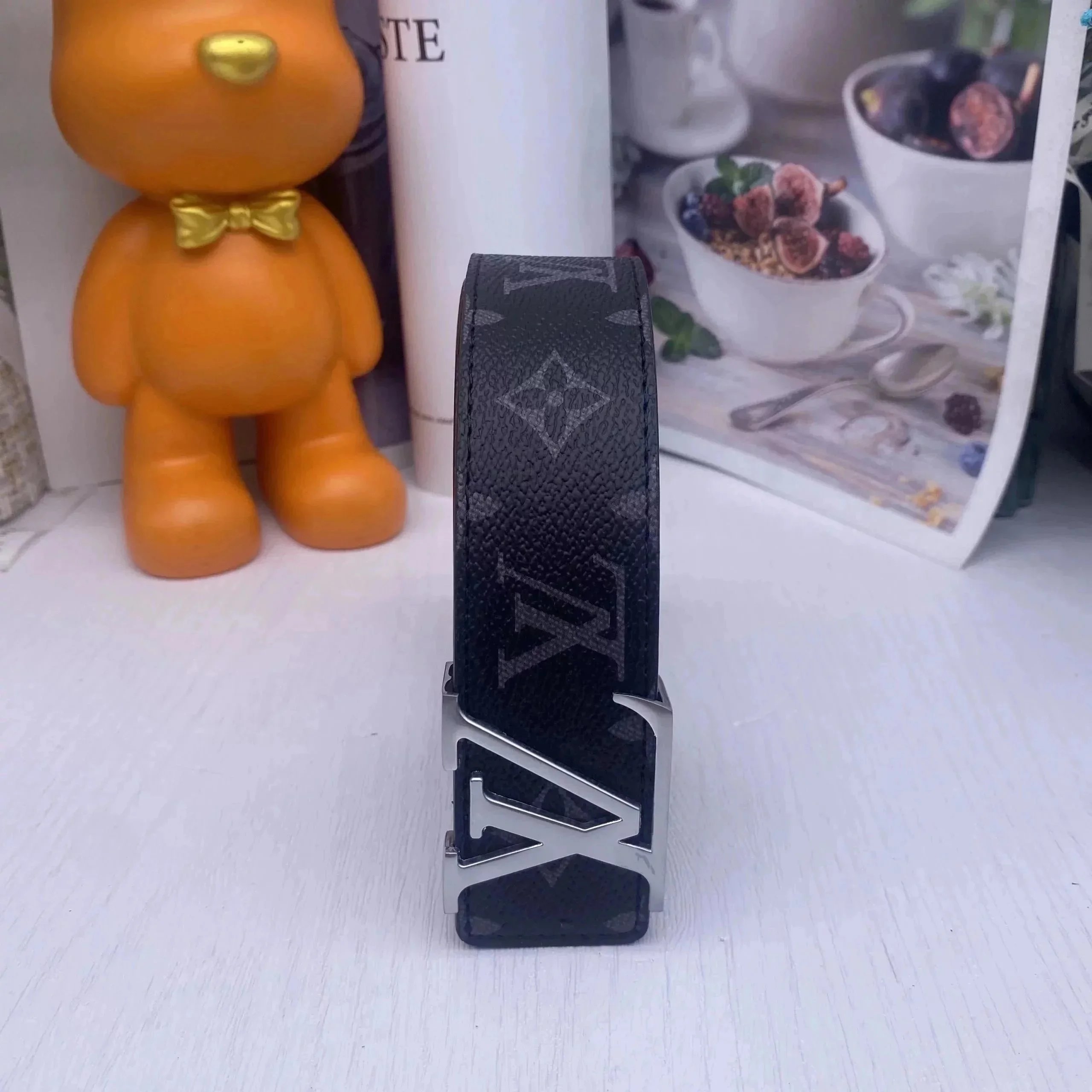 Louis Vuitton Belts Monogram Canvas Initials Buckle Belt — 04*high quality