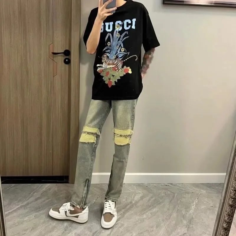 Unbranded Jeans Loose-Fit Graphic and Distressed Designs — 27