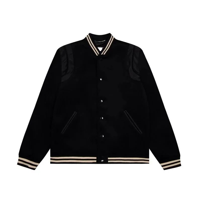Saint Laurent Jackets Varsity Jacket with Contrast Shoulder Panels image 8