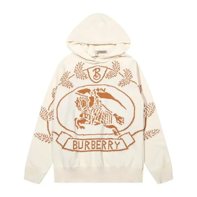 Burberry Knitwear Logo knit sweater and hooded product detail image 5